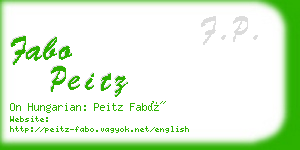 fabo peitz business card